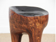 Three legs stool by french sculptor Yvon. Unique piece.