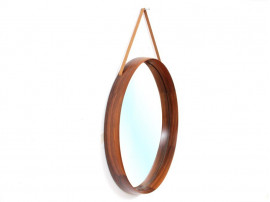 Mid-Century  modern scandinavian rosewood miror  by Uno & Östen Kristiansson