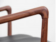 Mid-Century modern scandinavian Colonial arm chair in walnut by Ole Wanscher. New edition
