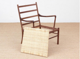 Mid-Century modern scandinavian Colonial arm chair in walnut by Ole Wanscher. New edition