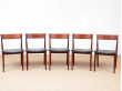 Mid-Century  modern scandinavian set of 5 chairs in teak by Harry Rosengren Hansen