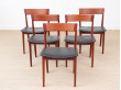 Mid-Century  modern scandinavian set of 5 chairs in teak by Harry Rosengren Hansen