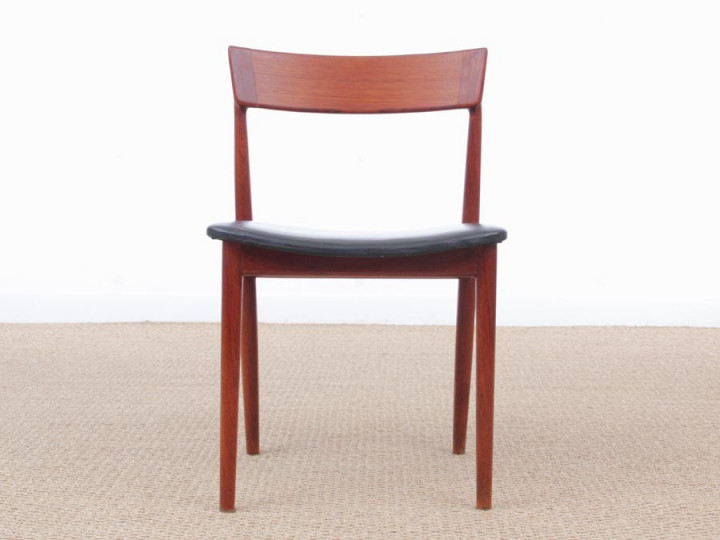 Mid-Century  modern scandinavian set of 5 chairs in teak by Harry Rosengren Hansen