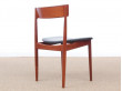 Mid-Century  modern scandinavian set of 5 chairs in teak by Harry Rosengren Hansen