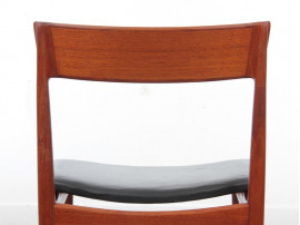 Mid-Century  modern scandinavian set of 5 chairs in teak by Harry Rosengren Hansen