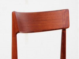 Mid-Century  modern scandinavian set of 5 chairs in teak by Harry Rosengren Hansen