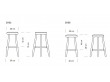 Mid-Century Modern bar stool CH 56, 76 cm by Hans Wegner. New edition.