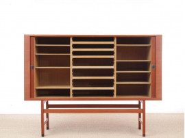 Mid-Century modern scandinavian hight cabinet in teak model President by Hans Wegner for Ry Møbler