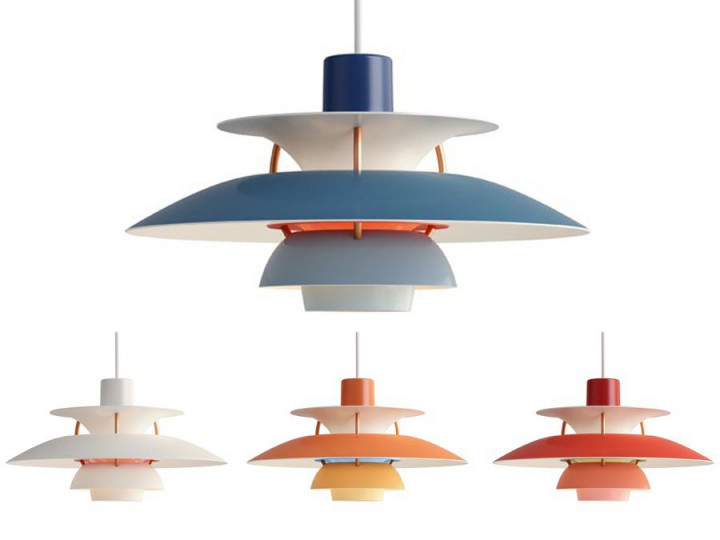 suspension scandinave PH 5 Blue, White, orange, red. Edition neuve