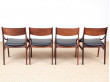 Suite de 4 chaises scandinaves en palissandre de Rio