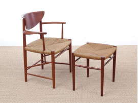 Mid-Century Modern Danish pair of stools in teck model 316 by Peter Hvidt & Orla Mølgaard Nielsen