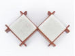 Applique scandinave double en teck