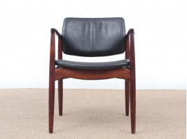 Mid-Century Modern Danish pair of desk chair in Rio rosewood model 66 by Erik Buck