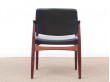 Mid-Century Modern Danish pair of desk chair in Rio rosewood model 66 by Erik Buck