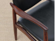 Mid-Century Modern Danish pair of desk chair in Rio rosewood model 66 by Erik Buck