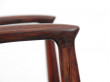 Mid-Century Modern Danish pair of desk chair in Rio rosewood model 66 by Erik Buck