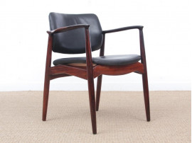 Mid-Century Modern Danish  desk chair in Rio rosewood model 66 by Erik Buck