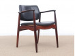 Mid-Century Modern Danish  desk chair in Rio rosewood model 66 by Erik Buck