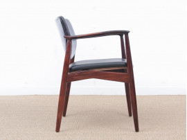 Fauteuil scandinave en palissandre de Rio modèle 66