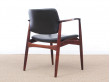 Mid-Century Modern Danish  desk chair in Rio rosewood model 66 by Erik Buck