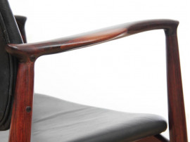 Mid-Century Modern Danish  desk chair in Rio rosewood model 66 by Erik Buck