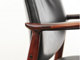 Mid-Century Modern Danish  desk chair in Rio rosewood model 66 by Erik Buck