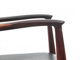 Mid-Century Modern Danish  desk chair in Rio rosewood model 66 by Erik Buck