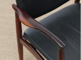 Mid-Century Modern Danish  desk chair in Rio rosewood model 66 by Erik Buck