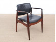 Mid-Century Modern Danish  desk chair in Rio rosewood model 66 by Erik Buck