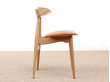 Mid-Century Modern CH 33 chair foamed seat by Hans Wegner. New product. 