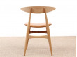 Mid-Century Modern CH 33 chair foamed seat by Hans Wegner. New product. 