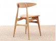 Mid-Century Modern CH 33 chair foamed seat by Hans Wegner. New product. 