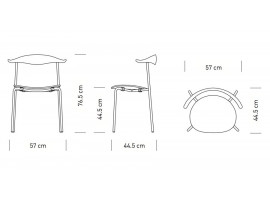 Chaise scandinave modèle CH 88T assise bois. Edition neuve. 