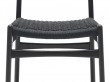 Chaise scandinave modèle CH 23 noire. Edition neuve