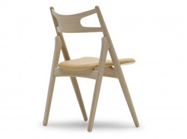 Mid-Century Modern CH 29 Sawback chair foamed seat by Hans Wegner. New product.