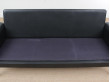 Mid modern danish 3 seats black leather sofa, model 500 by Hans Olsen