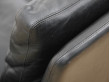 Mid modern danish 3 seats black leather sofa, model 500 by Hans Olsen