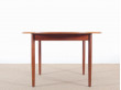 Mid-Century  modern scandinavian round dining table in teak, 4/10 seats