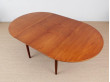 Mid-Century  modern scandinavian round dining table in teak, 4/10 seats