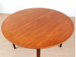 Mid-Century  modern scandinavian round dining table in teak, 4/10 seats