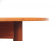 Mid-Century  modern scandinavian round dining table in teak, 4/10 seats