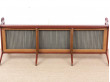 Banquette scandinave 3 places modèle PJ112 en teck et cuir