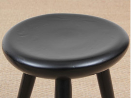 Mid-Century  modern scandinavian pair of three legs stools