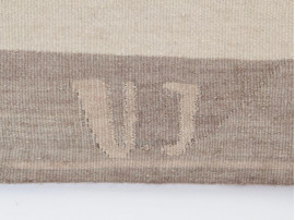 Mid century modern scandinavian wall tapestry signed VJ 130 x 134 cm
