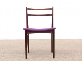 Mid-Century  modern scandinavian set of 6 chairs by H. Rosengren Hansen in Rio rosewood.