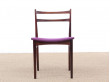 Mid-Century  modern scandinavian set of 6 chairs by H. Rosengren Hansen in Rio rosewood.