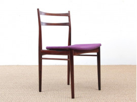 Mid-Century  modern scandinavian set of 6 chairs by H. Rosengren Hansen in Rio rosewood.