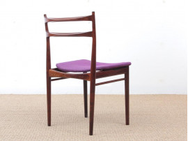 Mid-Century  modern scandinavian set of 6 chairs by H. Rosengren Hansen in Rio rosewood.