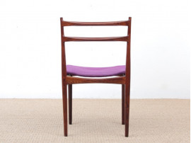 Mid-Century  modern scandinavian set of 6 chairs by H. Rosengren Hansen in Rio rosewood.