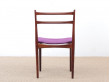 Mid-Century  modern scandinavian set of 6 chairs by H. Rosengren Hansen in Rio rosewood.